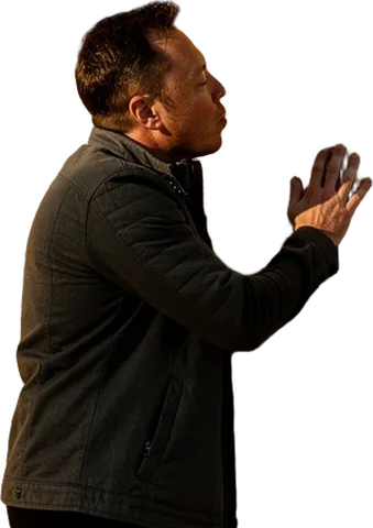 Elon kissing the wall